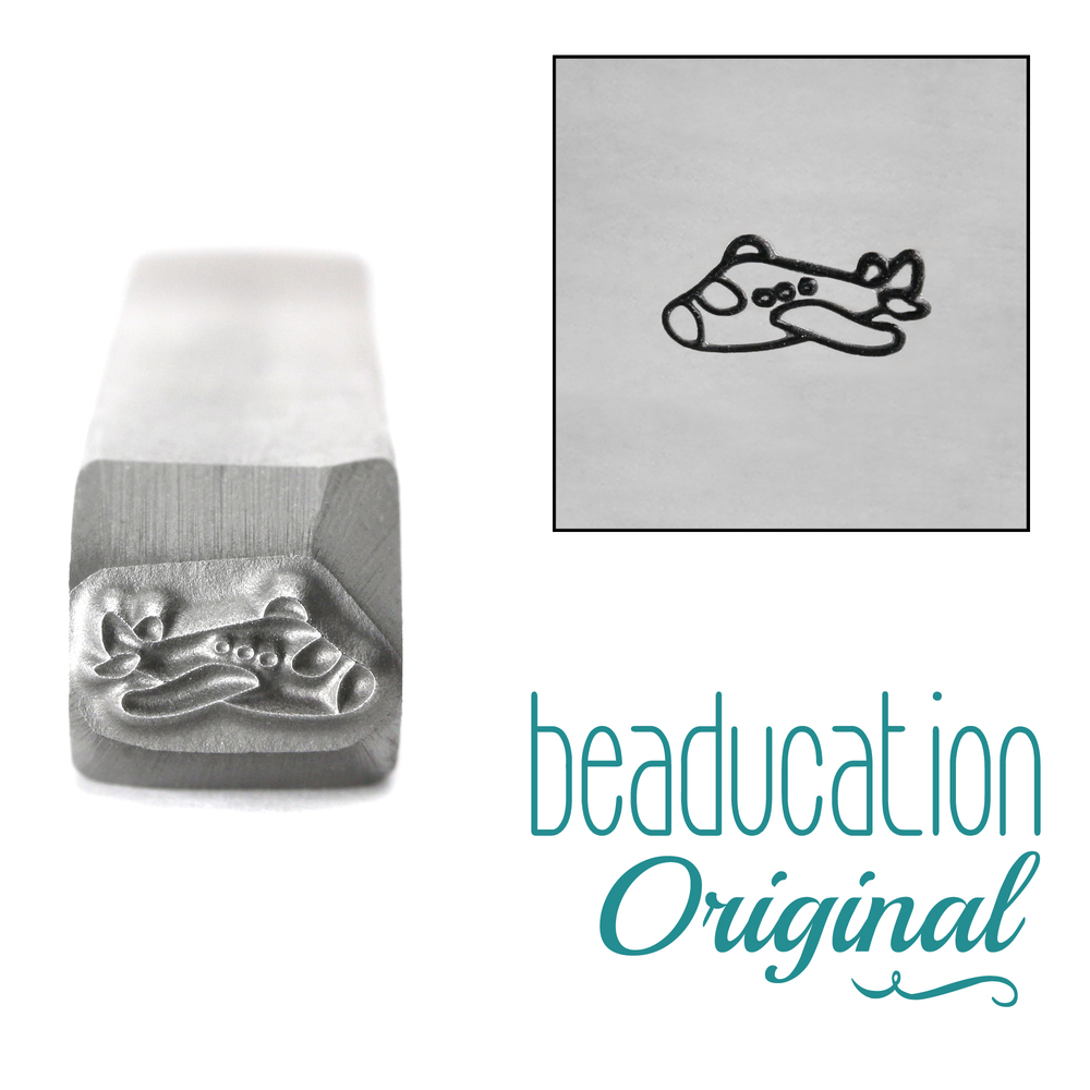 Metal Stamping Tools Airplane Metal Design Stamp, 8.5mm - Beaducation Original